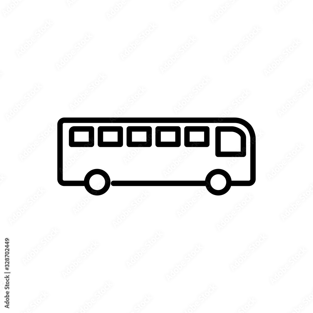 Bus Icon isolated on white background. Black bus vector icon Bus Icon isolated on white background. Black bus vector icon