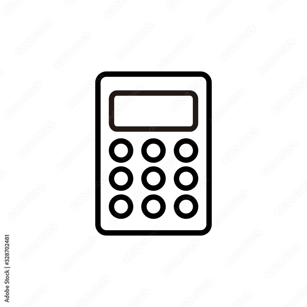 Calculator icon isolated on white background. Calculator vector icon Calculator icon isolated on white background. Calculator vector icon