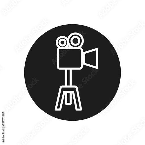 videocamera line block style icon vector design