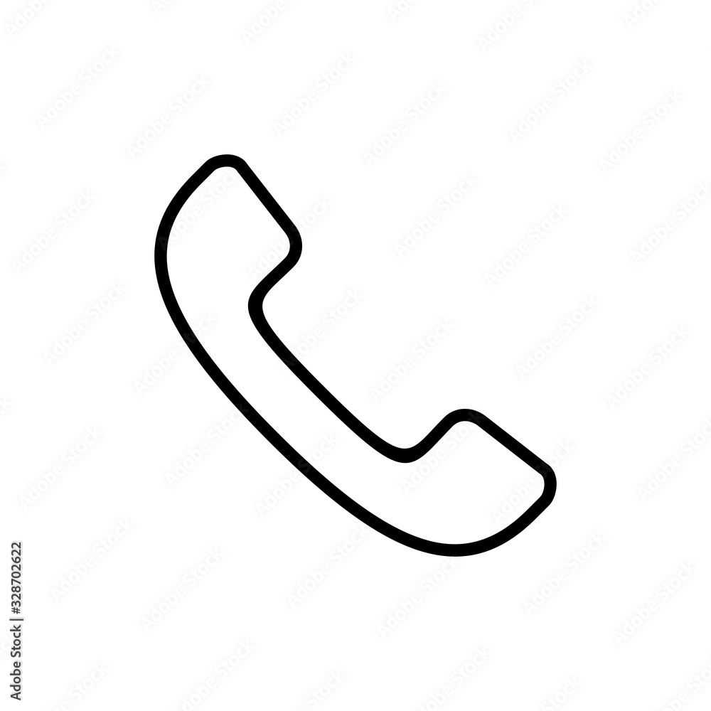 Call icon isolated on white background. Phone icon vector. mobile phone. telephone icon