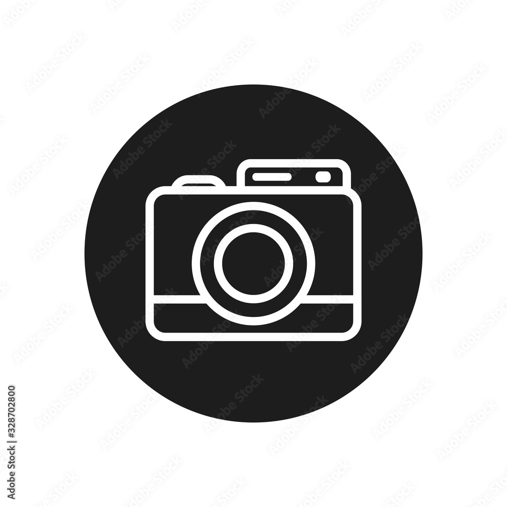 camera device line block style icon vector design