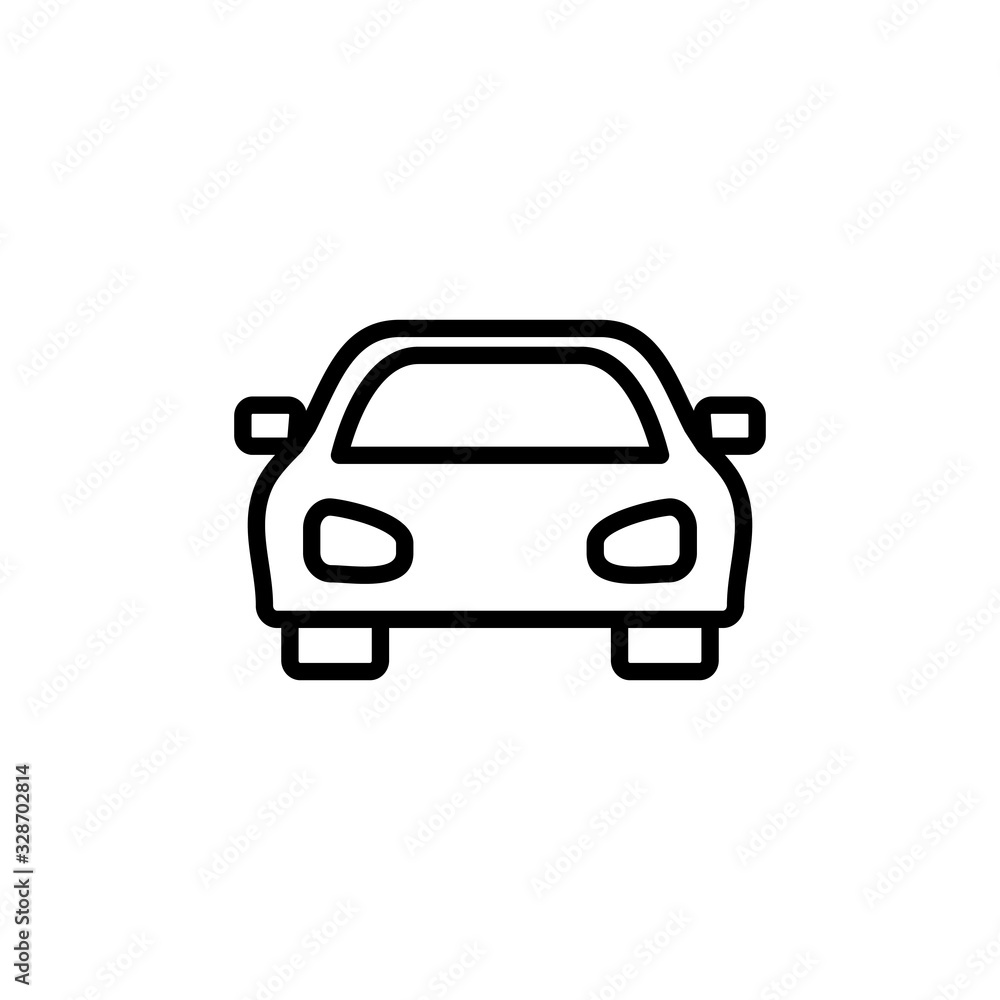 Car icon in simple style isolated on white background. Car icon vector.