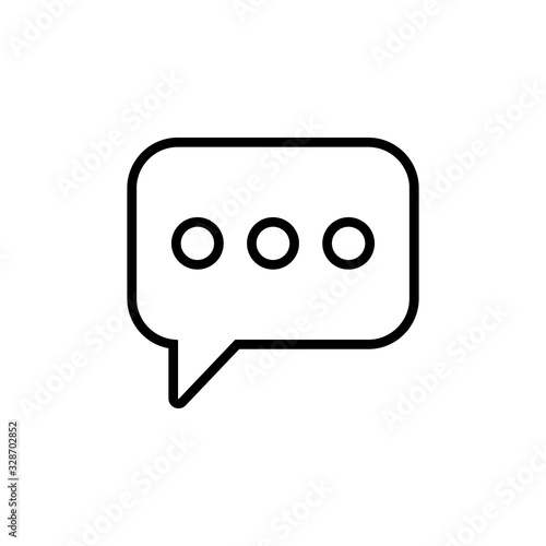 Chat icon isolated on white background. Chat vector icon. Speech bubble.