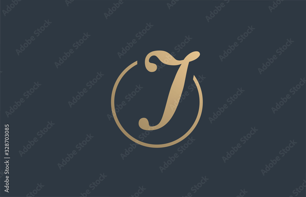 gold golden yellow alphabet letter j logo icon design for business ...