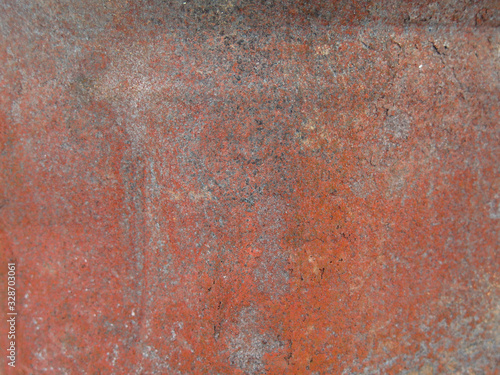 texture of the rust on the old metal closeup