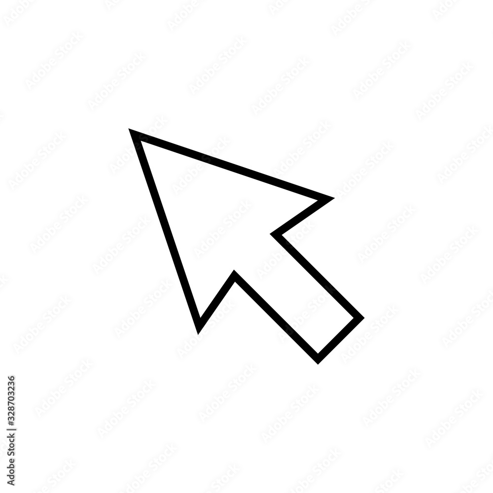 Click icon isolated on white background. Cursor icon. Computer mouse click cursor black arrow icons. Click icon isolated on white background. Cursor icon. Computer mouse click cursor black arrow icons.