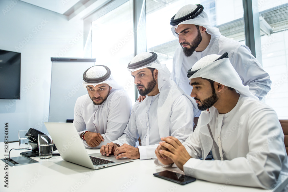 Arabic business team in the office Arabic business team in the office