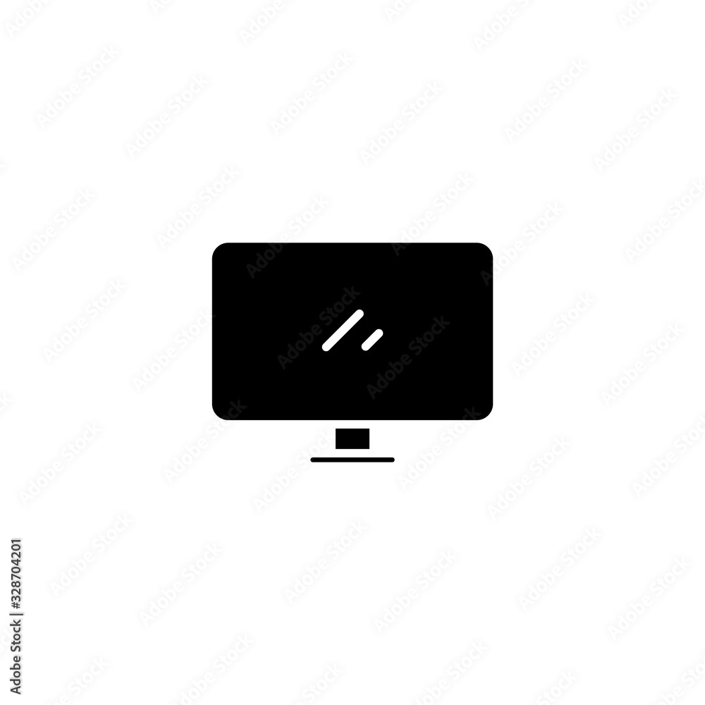 Monitor PC, Icon computer screen symbol on white background. Trendy Flat style for graphic design, Web site, UI. EPS10. - Vector illustration Monitor PC, Icon computer screen symbol on white background. Trendy Flat style for graphic design, Web site, UI. EPS10. - Vector illustration