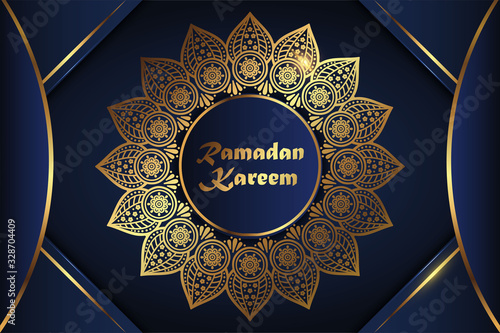 luxury ornamental mandala design background in gold colour. ornament elegant invitation wedding card , invite , backdrop cover banner illustration vector ramadan kareem islamic