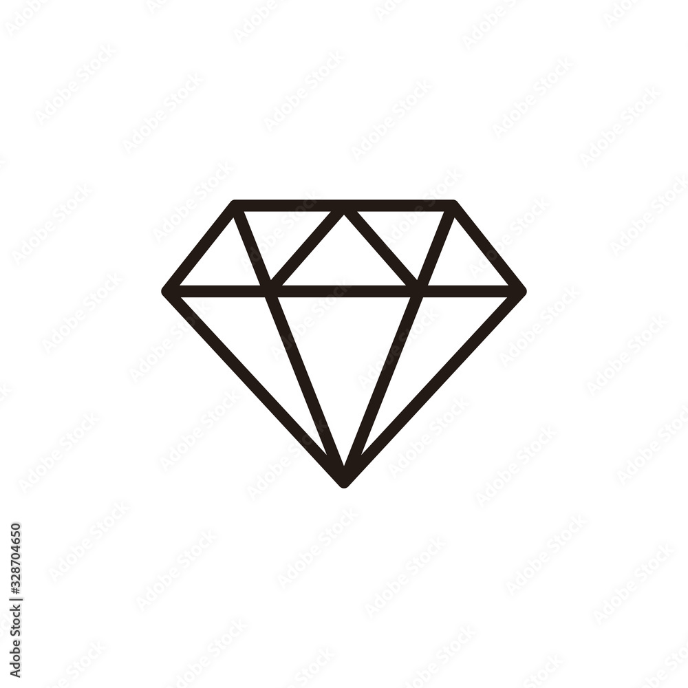 Diamond icon isolated on white background. Diamond vector icon. Gemstone symbol Diamond icon isolated on white background. Diamond vector icon. Gemstone symbol