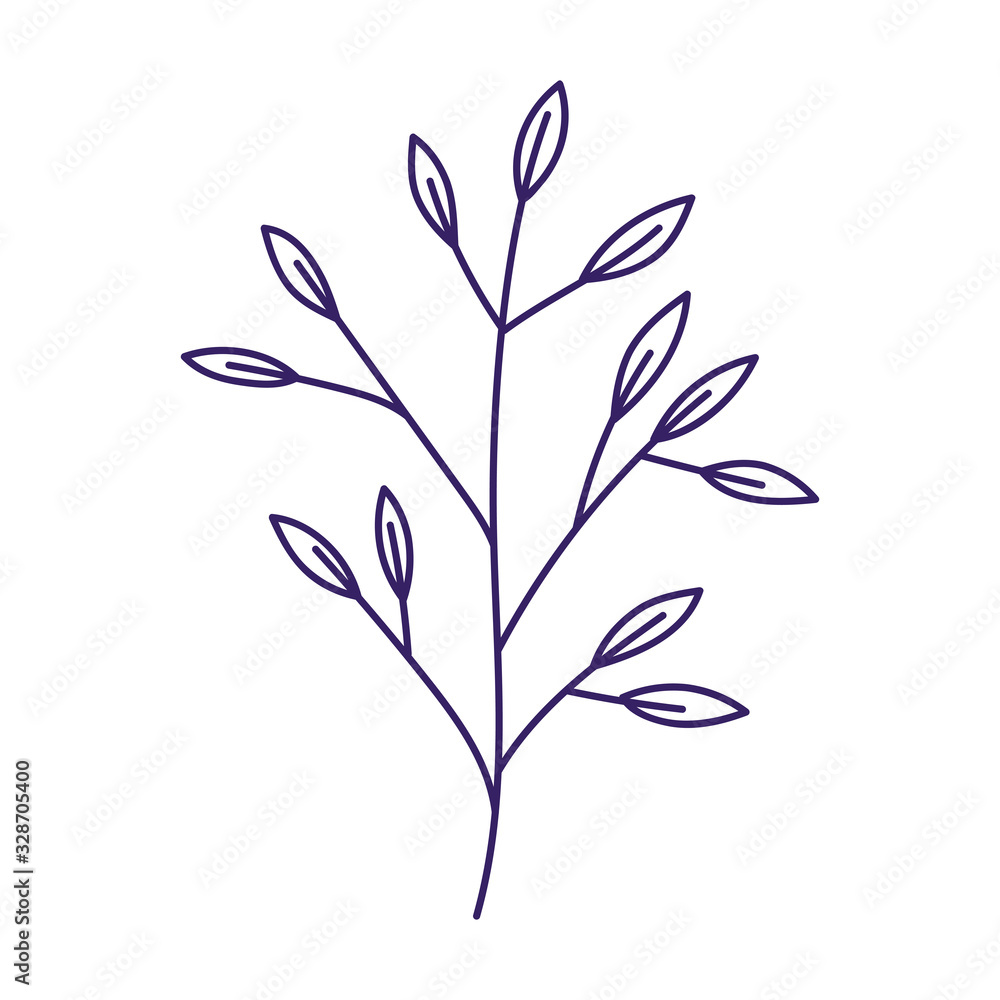 branch leaves foliage natural botanical icon branch leaves foliage natural botanical icon