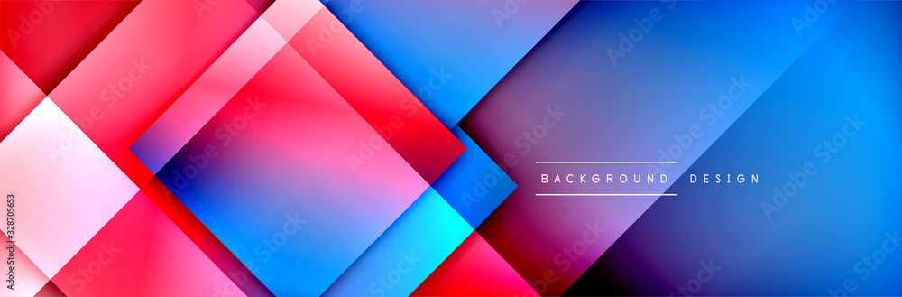 Square shapes composition geometric abstract background. 3D shadow effects and fluid gradients. Modern overlapping forms Square shapes composition geometric abstract background. 3D shadow effects and fluid gradients. Modern overlapping forms