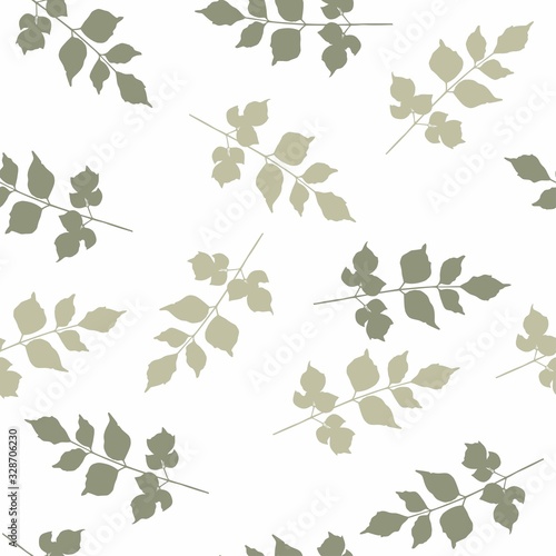 Seamless abstract floral pattern. Green background. Ornament for wrapping, wallpaper, tiles.