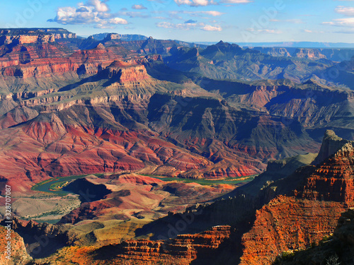 Fotografiet Scenic view of Grand Canyon and Colorado river National Park Arizona USA