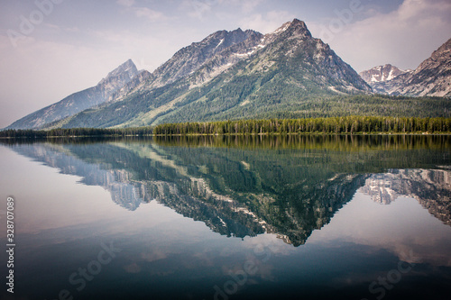 mountain lake reflection