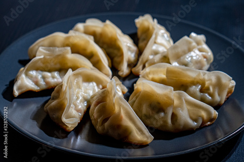 Gyoza ring on plate