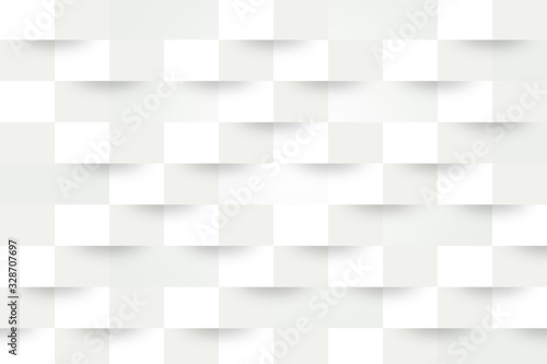 Abstract white geometric background. For design or advertising. 3D illustration pattern.