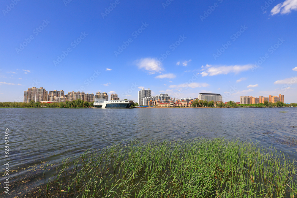 North River park scenery, Luannan County, Hebei Province, China