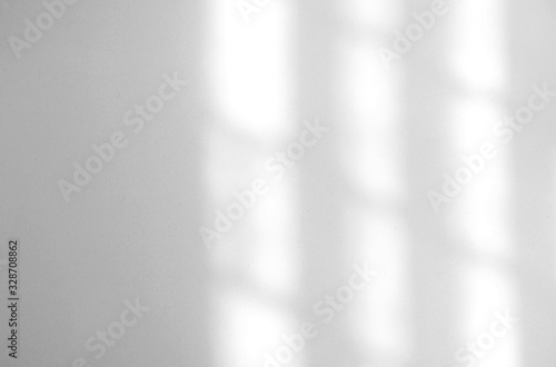 Window natural shadow overlay effect on white texture background, for overlay on product presentation, backdrop and mockup