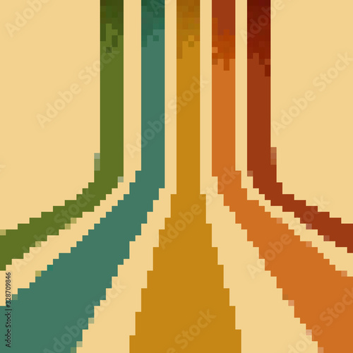 Vector pixel retro futuristic background. Retro Wallpapers. Seamless vector pattern. Pixel art background. 8 bit.