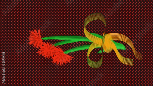 Wallpaper Mural abstract background with flowers and butterflies Torontodigital.ca