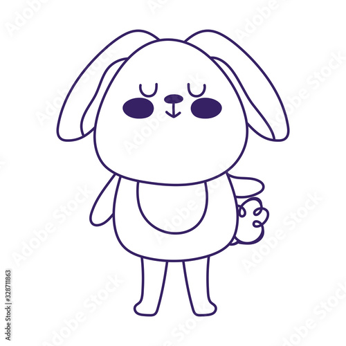 happy easter cute little rabbit cartoon season animal