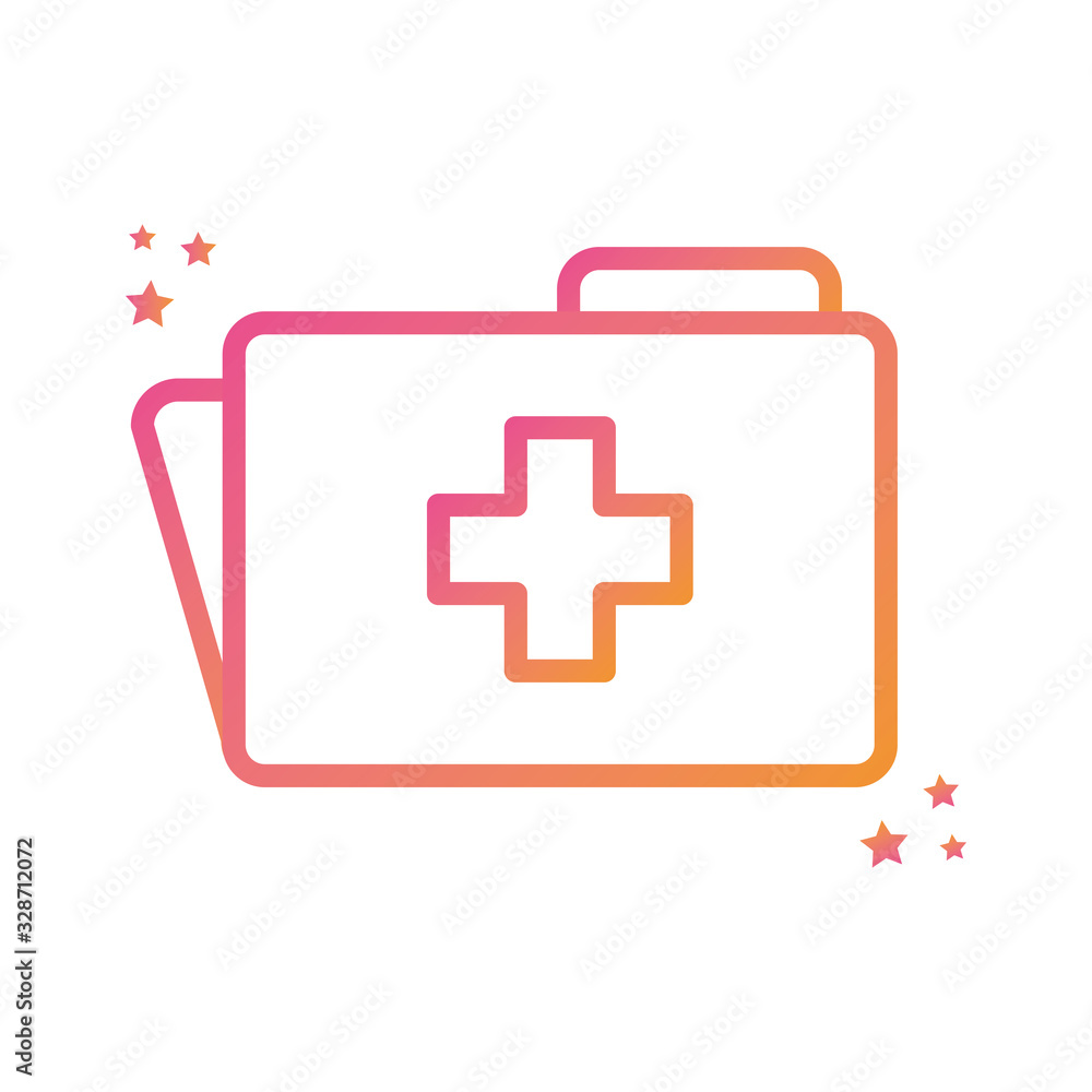 Isolated cross inside file gradient style icon vector design Isolated cross inside file gradient style icon vector design