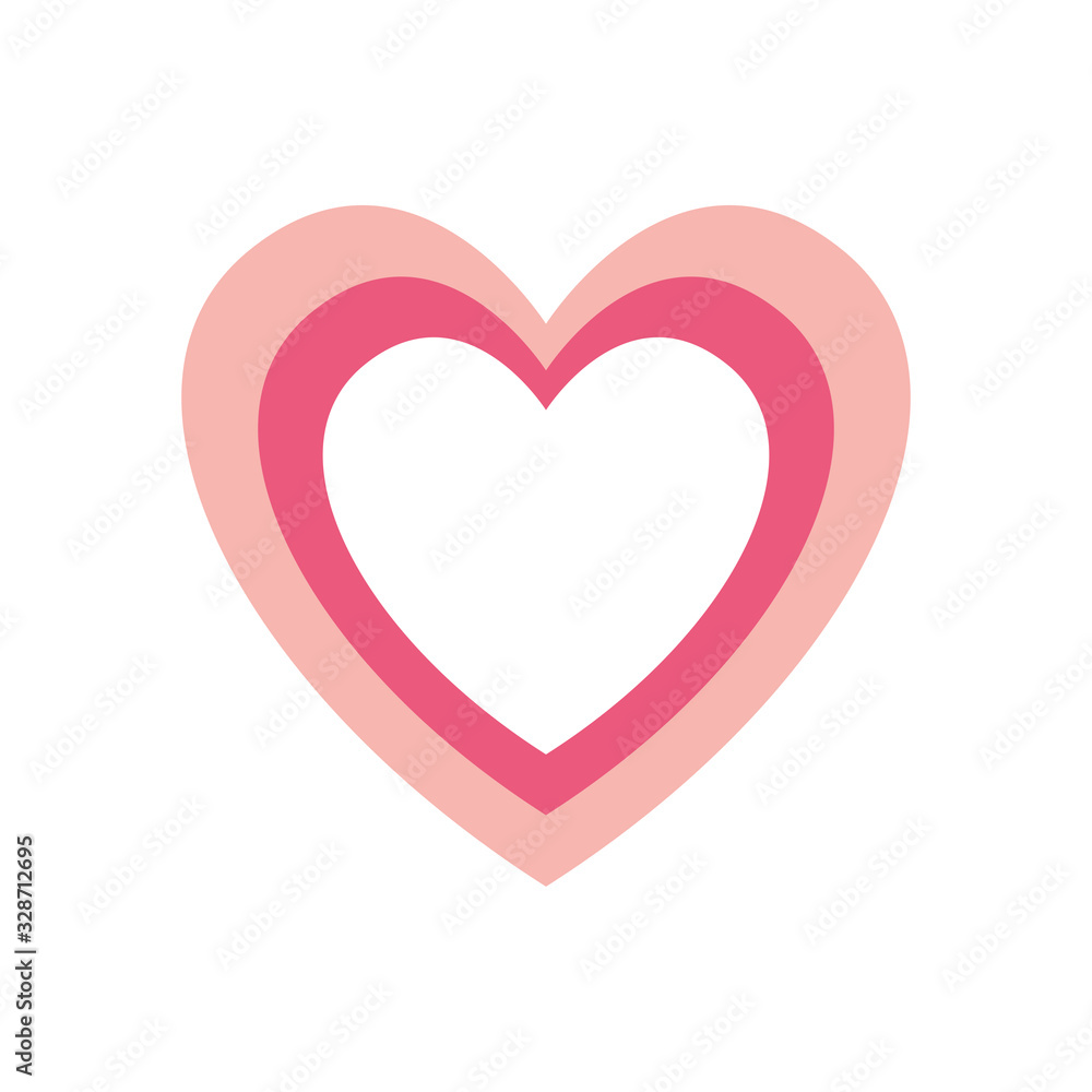 Isolated heart flat style icon vector design Isolated heart flat style icon vector design
