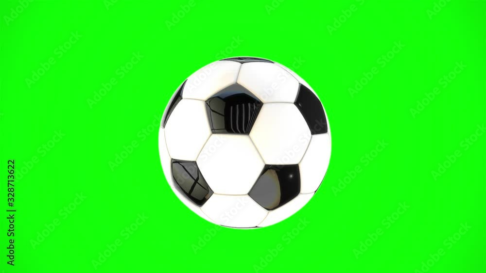 Soccer Ball Rotates on Green Screen and Stops in Slow Motion Soccer Ball Rotates on Green Screen and Stops in Slow Motion