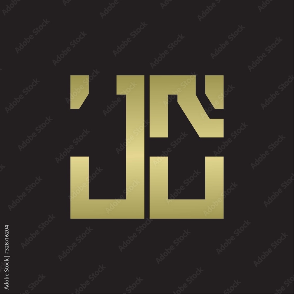JO Logo with squere shape design template with gold colors JO Logo with squere shape design template with gold colors