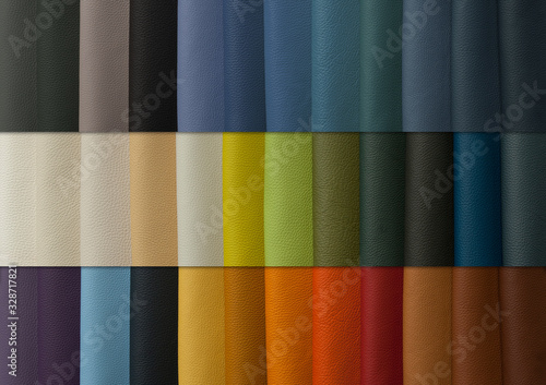 leather samples in many colors