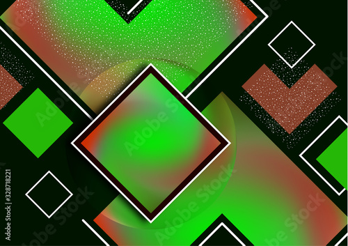 Colorful decorative composition, abstract geometric shapes texture on black. Universal cover template graphic design, minimal background pattern.