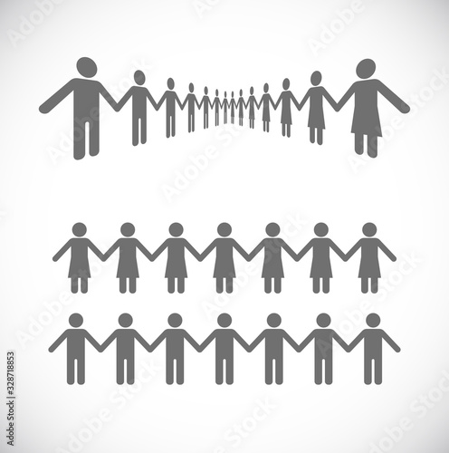 man woman keep hands icon