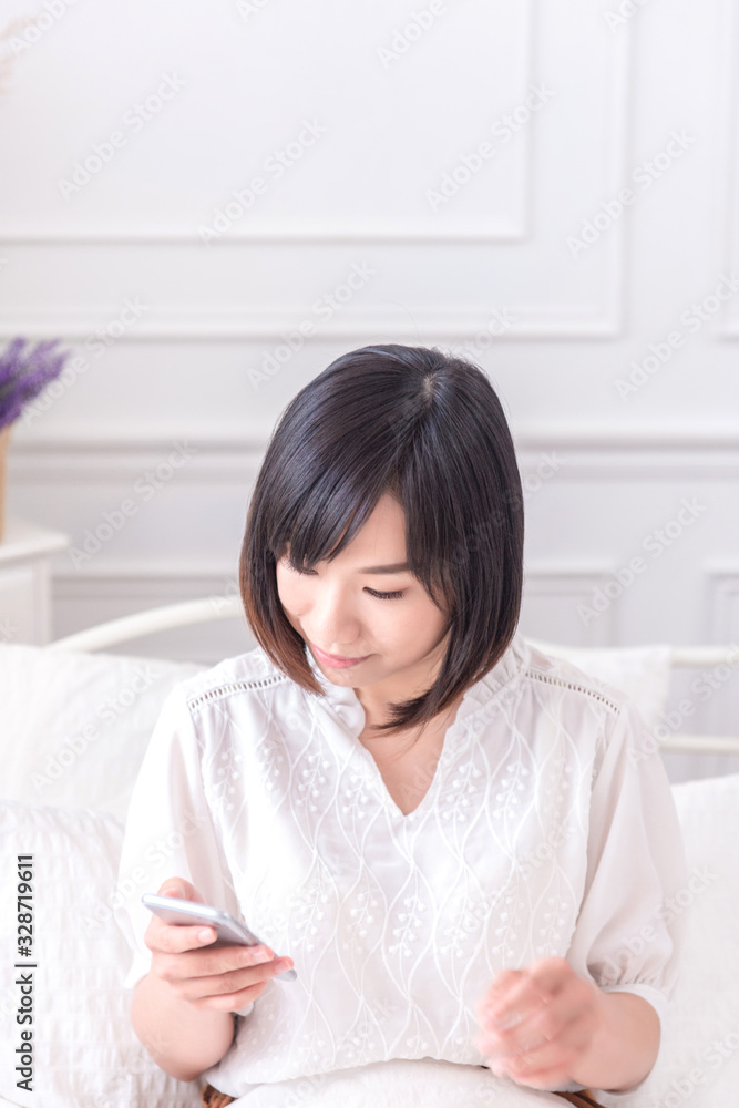 Portrait of beautiful asian young woman sleep lying in bed with head on pillow comfortable and happy with leisure, girl with relax for health and lifestyle concept. Portrait of beautiful asian young woman sleep lying in bed with head on pillow comfortable and happy with leisure, girl with relax for health and lifestyle concept.