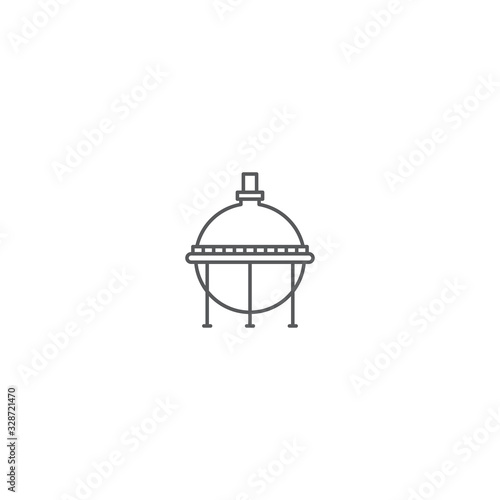 Industrial oil tank vector icon symbol isolated on white background