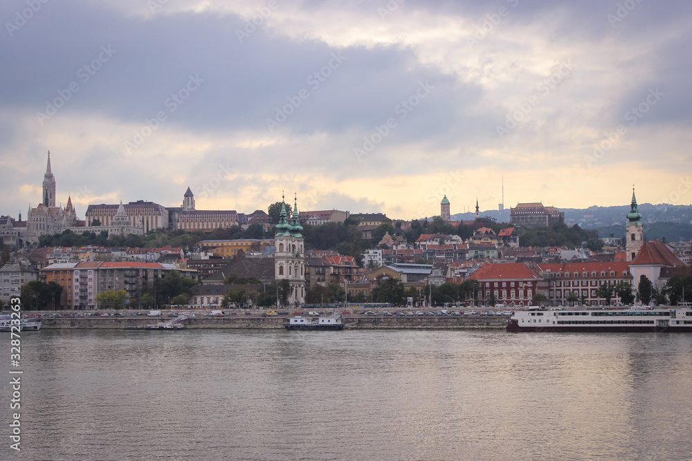 Budapest, Hungary - October 08, 2014: View of Budapest from the river