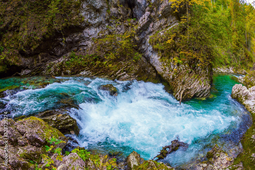 The canyon in the Julian Alps