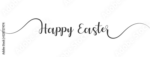 Happy Easter in refined calligraphic style