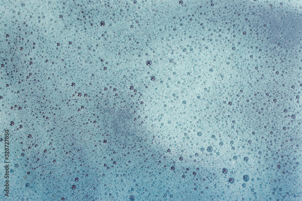 Soap bubbles background- suds liquid. Water abstract- pattern texture. Nature beauty- view top