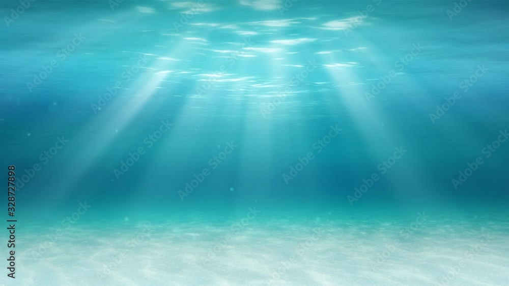 underwater background with rays of light - loop underwater background with rays of light - loop