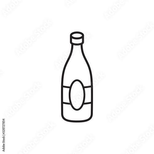 bottle icon in trendy flat design 