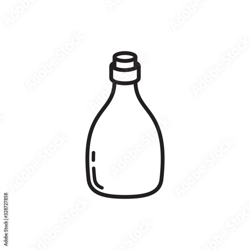 bottle icon in trendy flat design 