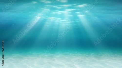 underwater background with rays of light - loop