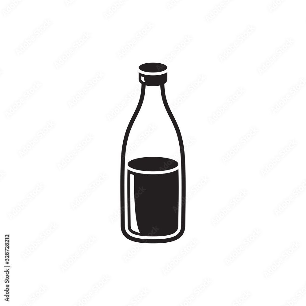 bottle icon in trendy flat design bottle icon in trendy flat design