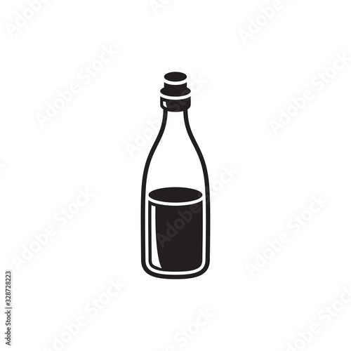 bottle icon in trendy flat design 