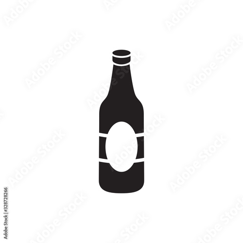 bottle icon in trendy flat design 