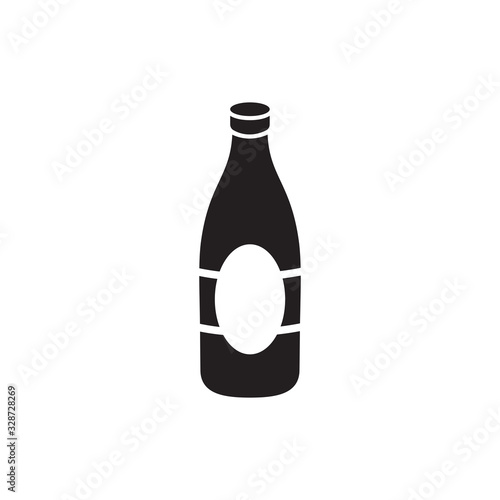 bottle icon in trendy flat design 