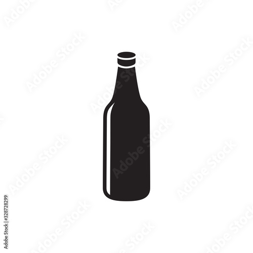 bottle icon in trendy flat design 
