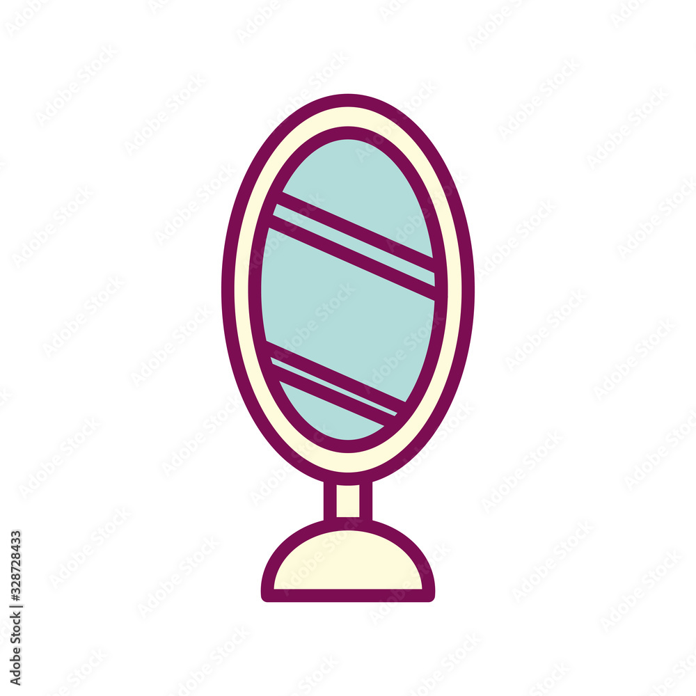 mirror line and fill style icon vector design mirror line and fill style icon vector design