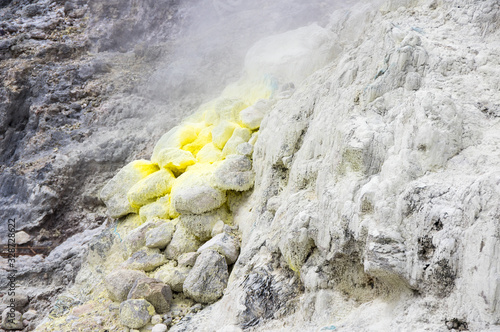 The crater of volcano Sibayak photo